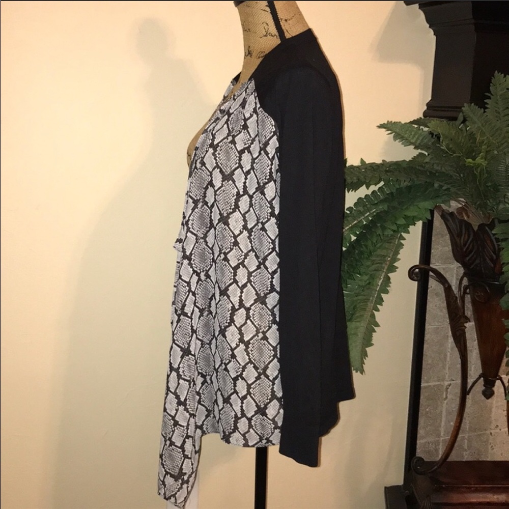 Michael Kors Snakeskin Open Draped Cardigan - Picture 4 of 8